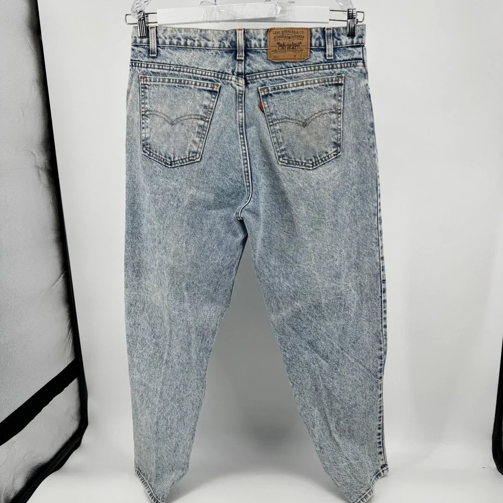 Levis‎ 550 Relaxed Fit Jeans Mens W34 L34 Light Acid Wash Distressed Orange Tab